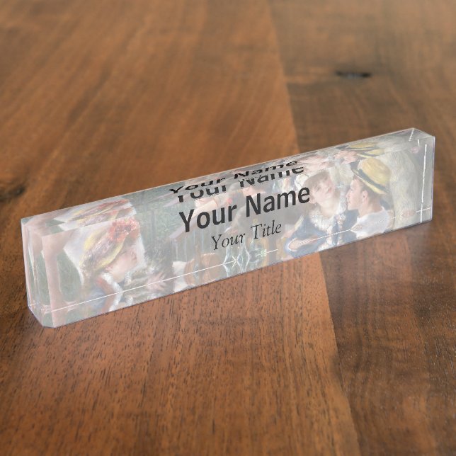 Placa De Nombre Pierre-Auguste Renoir - Luncheon del Fiesta de Boa (Lateral)