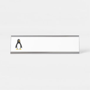 Placa De Nombre Pingüino