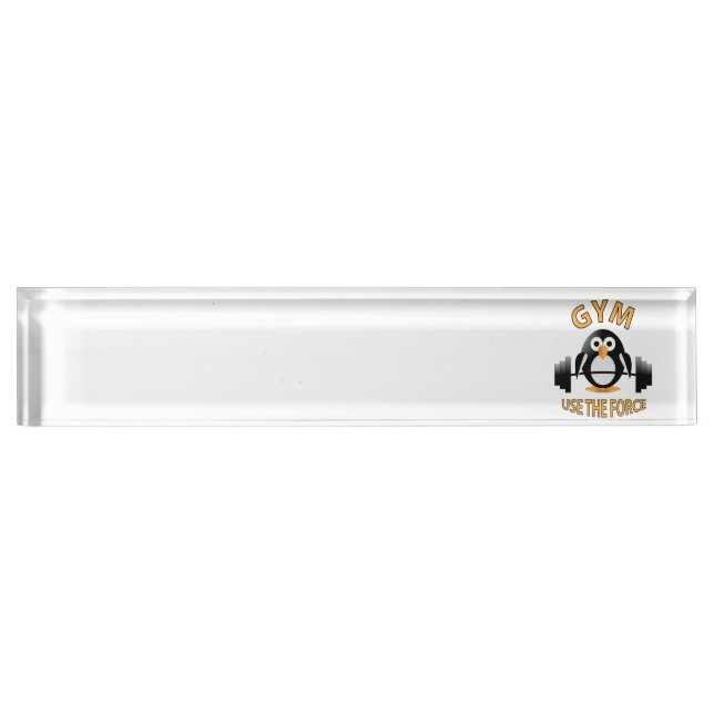 Placa De Nombre Pingüino con barbacoa (Anverso)