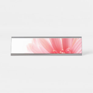 Placa De Nombre Pink Gerbera Daisy