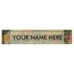 Placa De Nombre Pintura del Jardín del Diseñador Floral Vintage