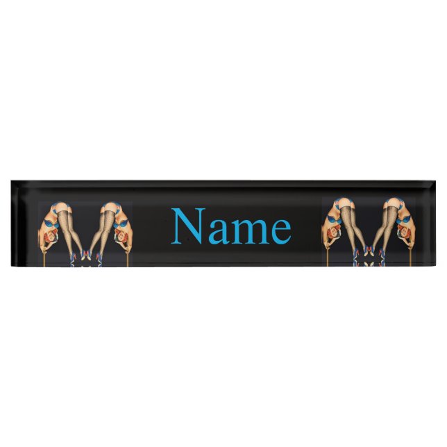 Placa De Nombre Pinups de cosecha acrobática Thunder_Cove (Anverso)