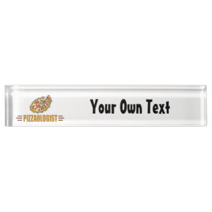 Placa De Nombre Pizza personalizada
