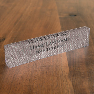 Placa De Nombre Planificador de eventos de Rosa de capa de consult
