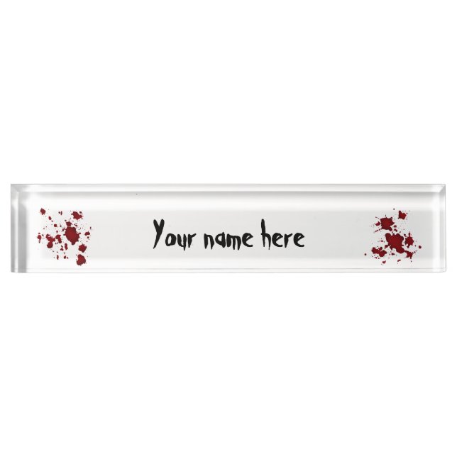 Placa De Nombre Plantas de sangre de Halloween (Anverso)