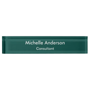 Placa De Nombre Plantilla de escritorio del consultor de escritura