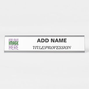 PLACA DE NOMBRE PLANTILLA DE TEXTO DE IMAGEN BLANCA SIMPLE EDITABL