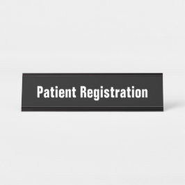 Placa De Nombre Plantilla de texto en blanco y negro de registro d