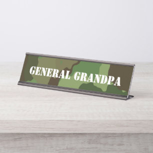 Placa De Nombre Plantilla general de nombre de camuflaje verde abu