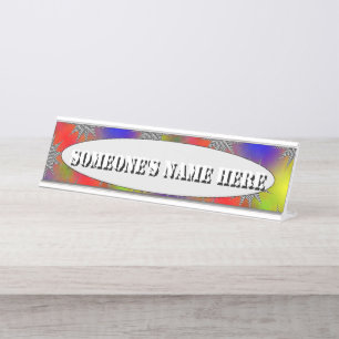 Placa De Nombre Plasma moderna de Kenneth Yoncich