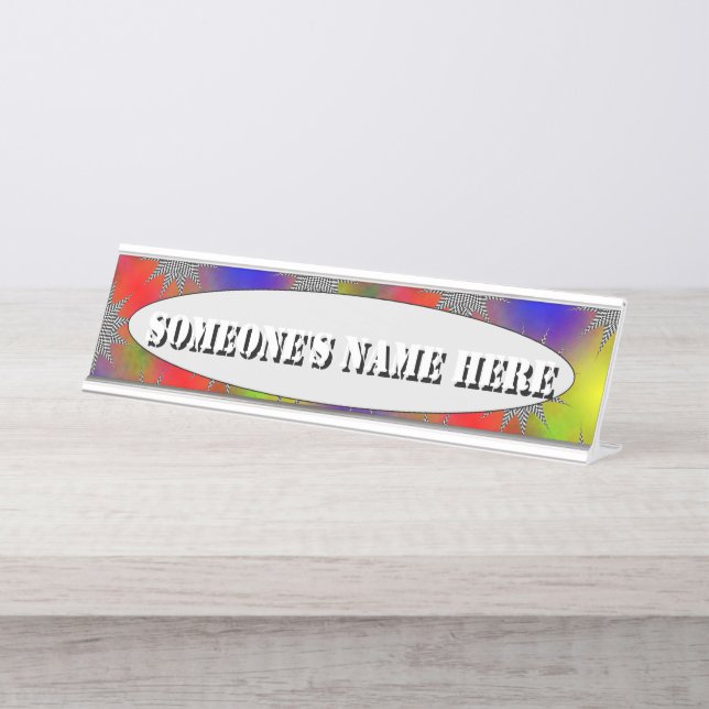 Placa De Nombre Plasma moderna de Kenneth Yoncich (Anverso)
