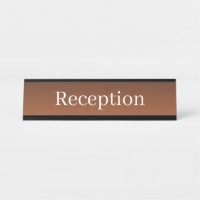 Plata de nombres de mostrador de recepción simple