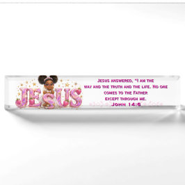 Placa De Nombre Plato de escritorio StarBerry™ "JESÚS" con Escritu