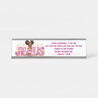 Placa De Nombre Plato de escritorio StarBerry™ "JESÚS" con Escritu