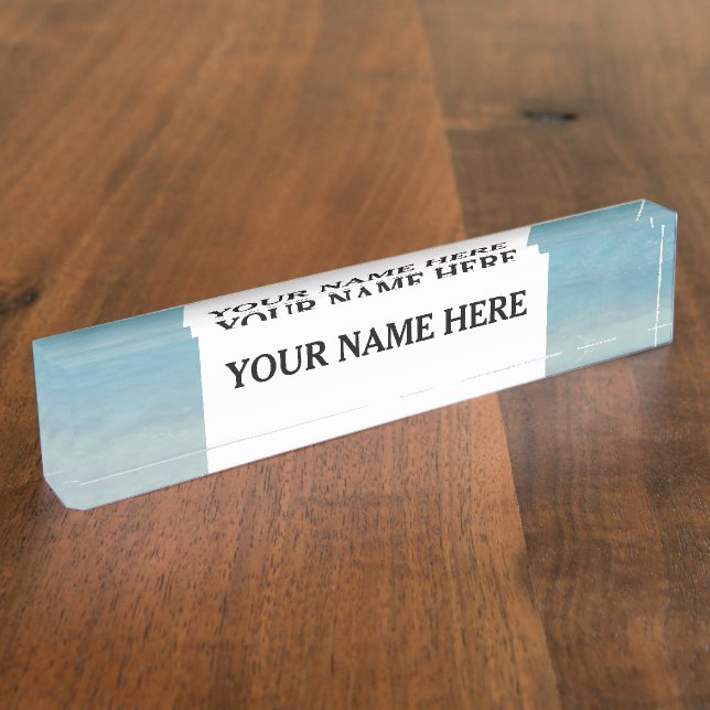 Placa De Nombre Playa hermosa| Foto Turca y Caicos (Lateral)