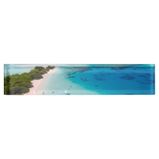 Placa De Nombre Playa Tropical (Anverso)