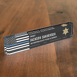 Placa De Nombre Police Department Law Enforcement Sheriff Badge