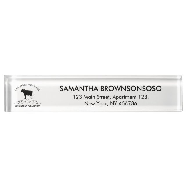 Placa De Nombre Premium Agricultural Brand | Decorative Cattle Log (Anverso)