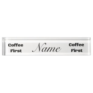 Placa De Nombre Primer café Thunder_Cove
