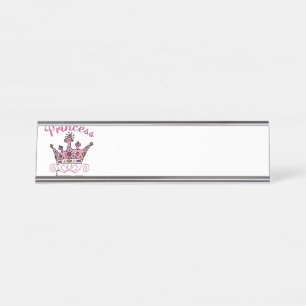 Placa De Nombre Princesa para siempre