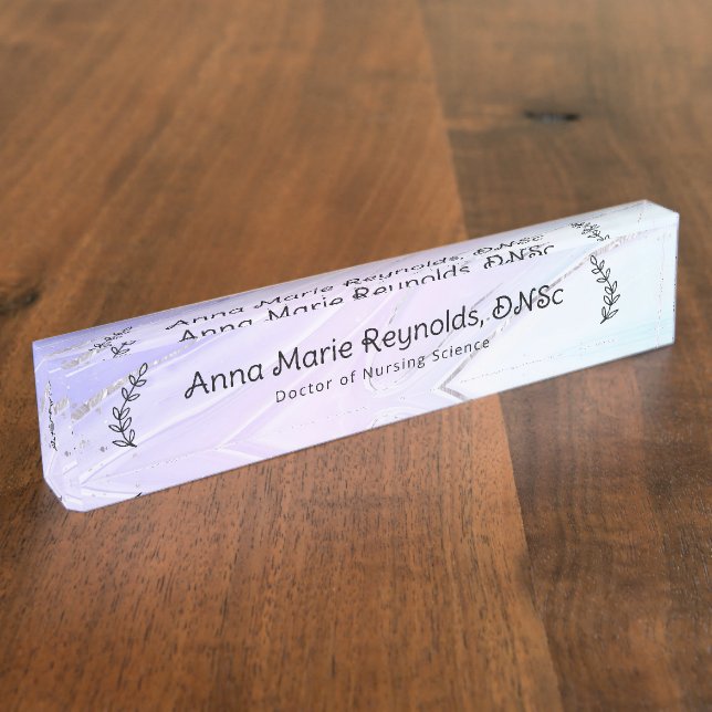 Placa De Nombre Profesional botánico irlandés (Lateral)