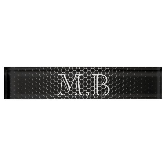 Placa De Nombre Profesional de aspecto metálico (Anverso)