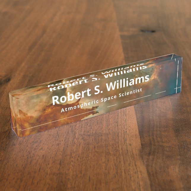 Placa De Nombre Profesional del espacio profundo (Lateral)