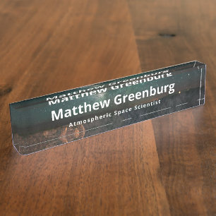 Placa De Nombre Profesional del espacio terrestre