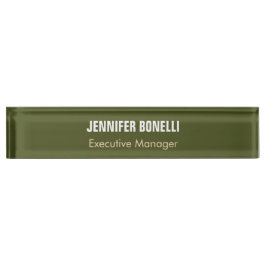 Placa De Nombre Profesional minimalista añadir su nombre ejército 