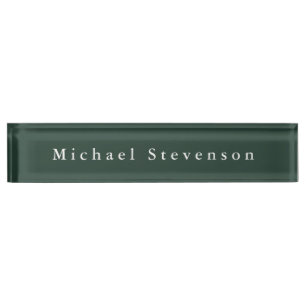 Placa De Nombre Profesional moderno de moda Celtic Green