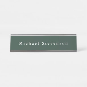 Placa De Nombre Profesional moderno de moda Celtic Green