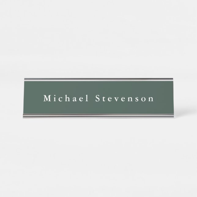 Placa De Nombre Profesional moderno de moda Celtic Green (Anverso)