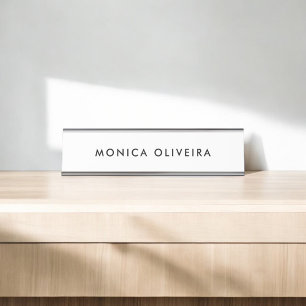 Placa De Nombre Profesional simple