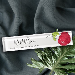 PLACA DE NOMBRE PROFESOR DE LA ESCUELA MODERNA PINTURA DE PETRÓLE