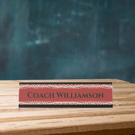 Placa De Nombre Profesor educador entrenador profesional de decora