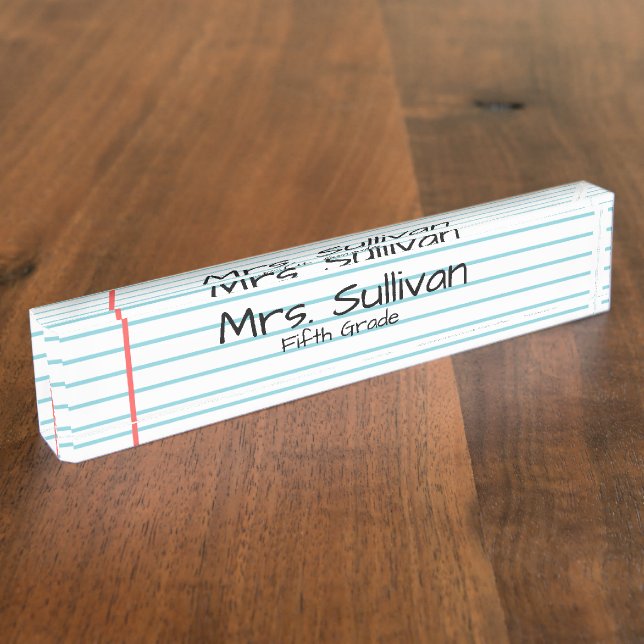 Placa De Nombre Profesor personalizado (Lateral)