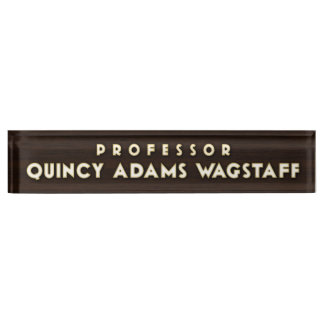 Placa De Nombre Profesor Wagstaff Desk Nameplate