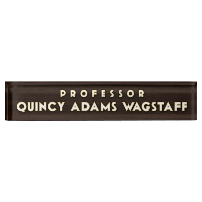 Placa De Nombre Profesor Wagstaff Desk Nameplate (Anverso)