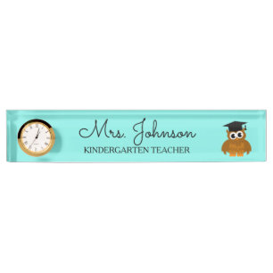 Placa De Nombre Profesora personalizada de guarderías infantiles