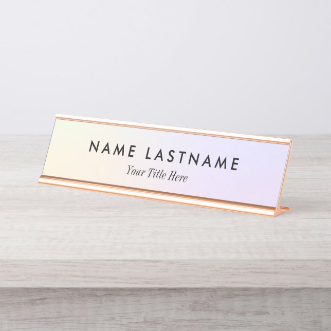 Placa De Nombre Promoción Empresarial Moderna Personalizada (Anverso)