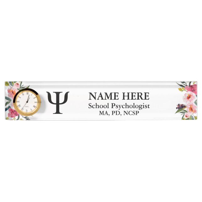 Placa De Nombre Psicólogo escolar (Anverso)