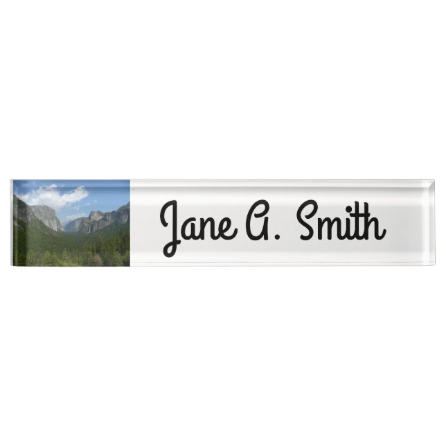 Placa De Nombre Punto de inspiración en el Parque Nacional Yosemit (Anverso)