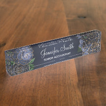 Purpurina de oro y Rosas de la Marina Blue Glam