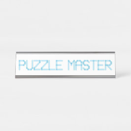PLACA DE NOMBRE PUZZLE MASTER