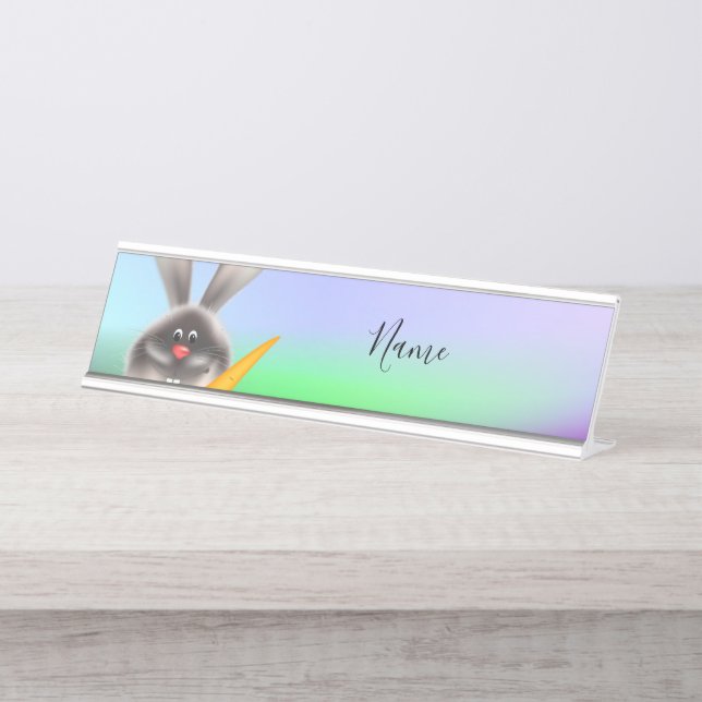 Placa De Nombre Rabbit with Carrot (Anverso)