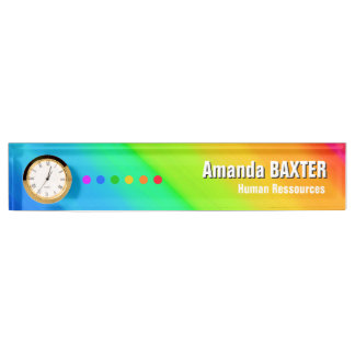 Placa De Nombre Rainbow Name Tag