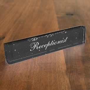 Placa De Nombre Receptor de fondo de espacio Guay