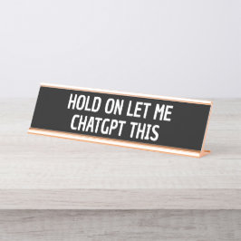Placa De Nombre Regalo divertido para compañero de trabajo ChatGPT