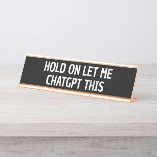 Placa De Nombre Regalo divertido para compañero de trabajo ChatGPT