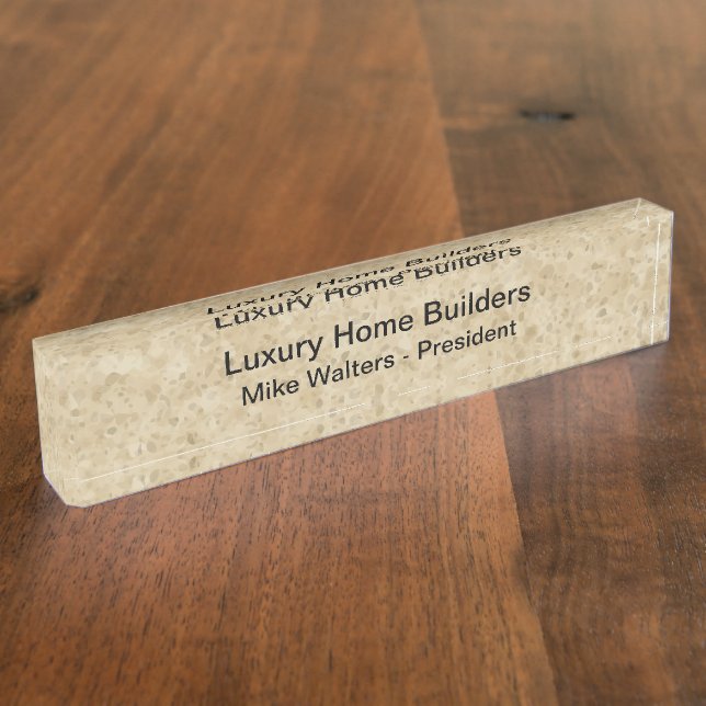 Placa De Nombre Regalo ejecutivo de la construcción moderna (Lateral)